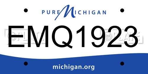 EMQ1923 Michigan License Plate