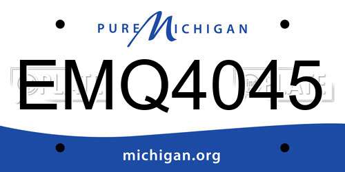 EMQ4045 Michigan License Plate