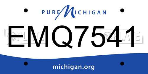 EMQ7541 Michigan License Plate