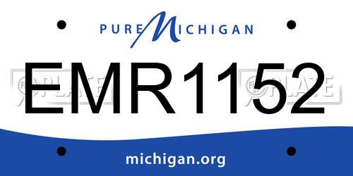 EMR1152 Michigan License Plate