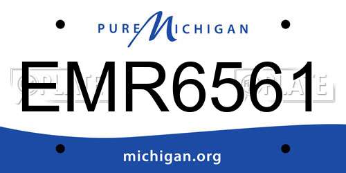 EMR6561 Michigan License Plate