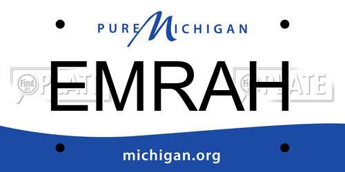 EMRAH Michigan License Plate