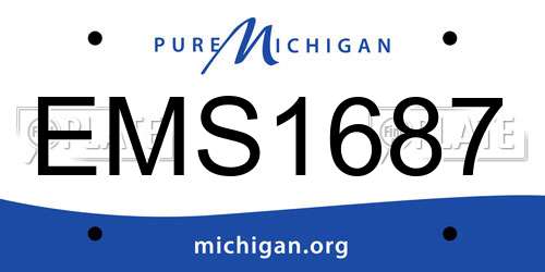 EMS1687 Michigan License Plate
