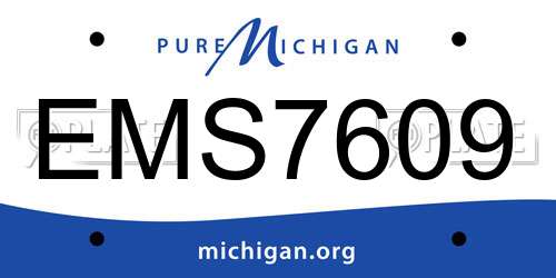 EMS7609 Michigan License Plate