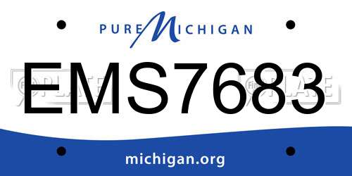 EMS7683 Michigan License Plate