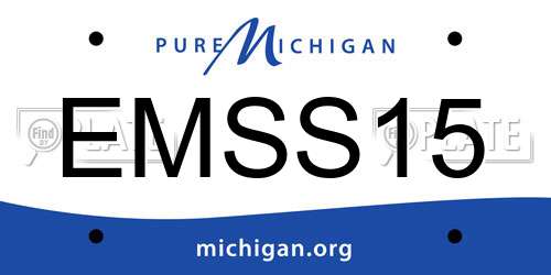 EMSS15 Michigan License Plate