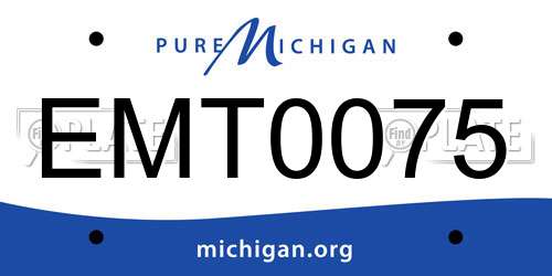EMT0075 Michigan License Plate