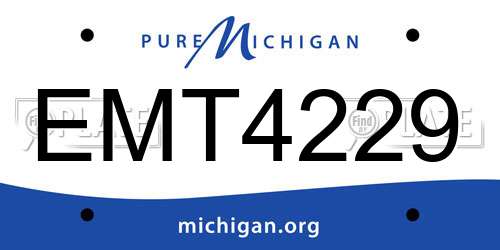 EMT4229 Michigan License Plate