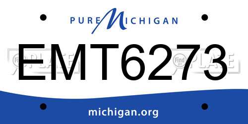 EMT6273 Michigan License Plate