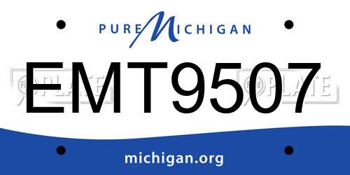 EMT9507 Michigan License Plate