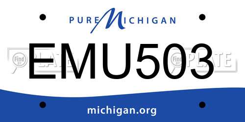 EMU503 Michigan License Plate