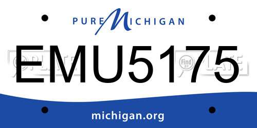 EMU5175 Michigan License Plate