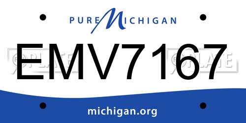 EMV7167 Michigan License Plate