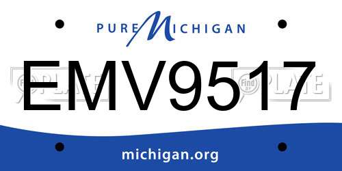 EMV9517 Michigan License Plate