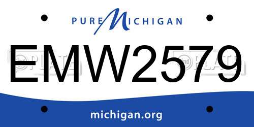 EMW2579 Michigan License Plate