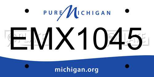 EMX1045 Michigan License Plate