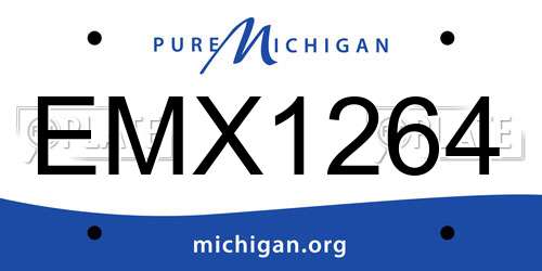 EMX1264 Michigan License Plate