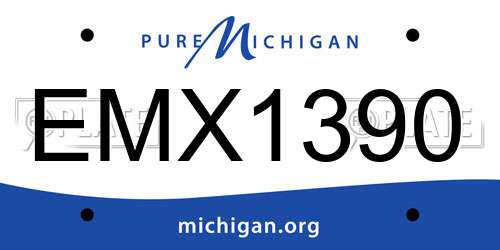 EMX1390 Michigan License Plate