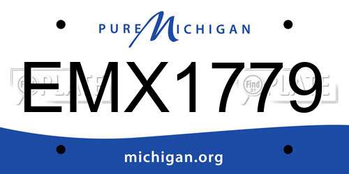 EMX1779 Michigan License Plate