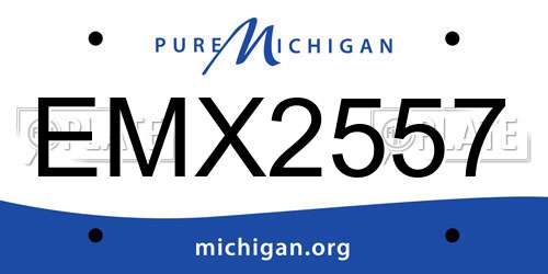 EMX2557 Michigan License Plate