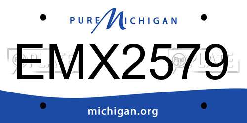 EMX2579 Michigan License Plate