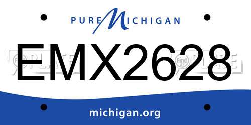 EMX2628 Michigan License Plate