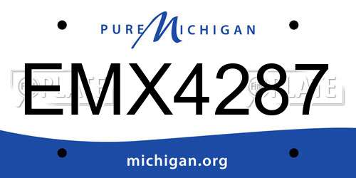 EMX4287 Michigan License Plate