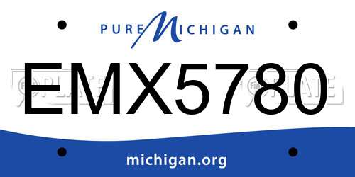 EMX5780 Michigan License Plate