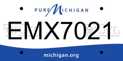 EMX7021 Michigan License Plate