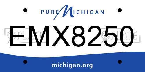 EMX8250 Michigan License Plate