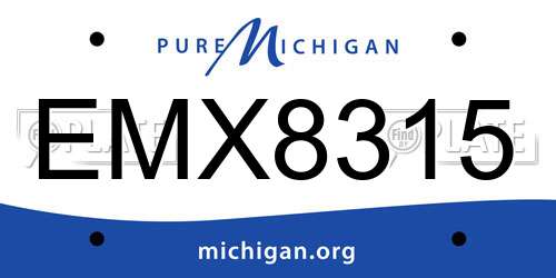 EMX8315 Michigan License Plate