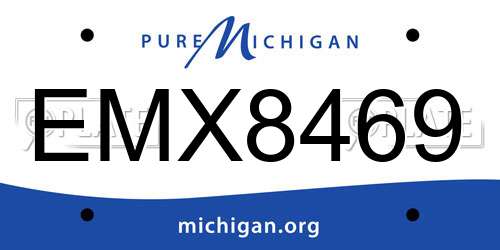 EMX8469 Michigan License Plate