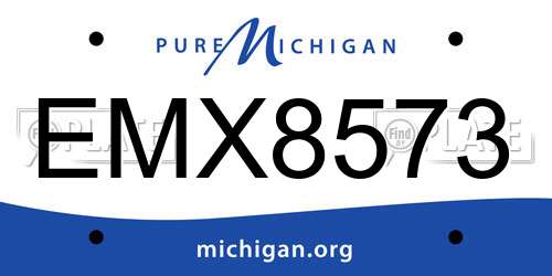 EMX8573 Michigan License Plate