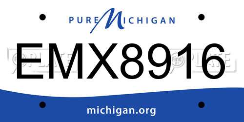 EMX8916 Michigan License Plate