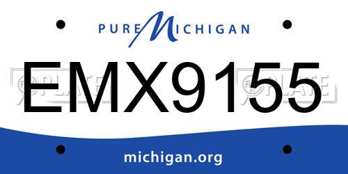 EMX9155 Michigan License Plate