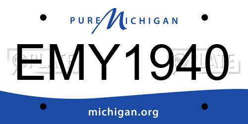 EMY1940 Michigan License Plate