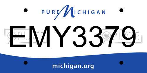 EMY3379 Michigan License Plate