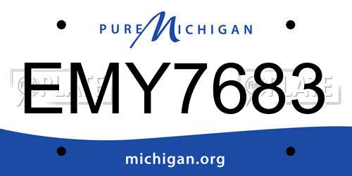 EMY7683 Michigan License Plate