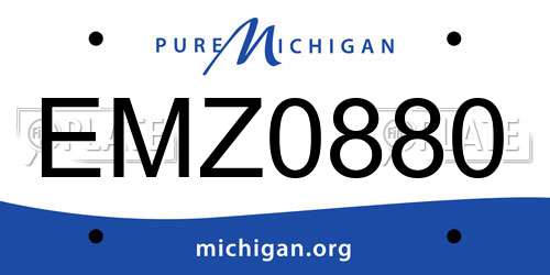 EMZ0880 Michigan License Plate