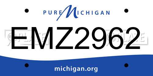 EMZ2962 Michigan License Plate