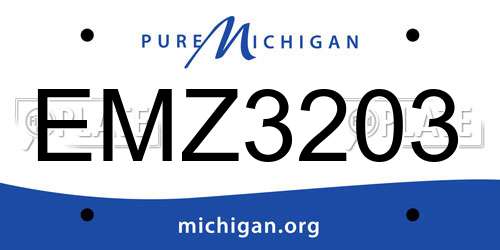 EMZ3203 Michigan License Plate
