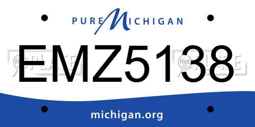 EMZ5138 Michigan License Plate