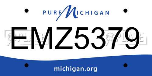 EMZ5379 Michigan License Plate