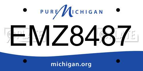 EMZ8487 Michigan License Plate