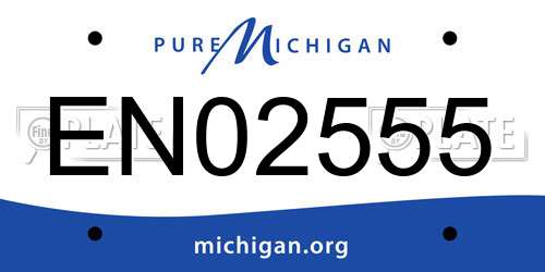 EN02555 Michigan License Plate