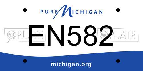 EN582 Michigan License Plate