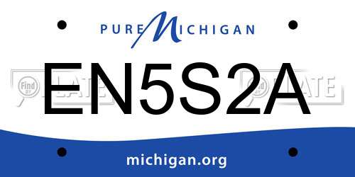 EN5S2A Michigan License Plate