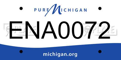 ENA0072 Michigan License Plate