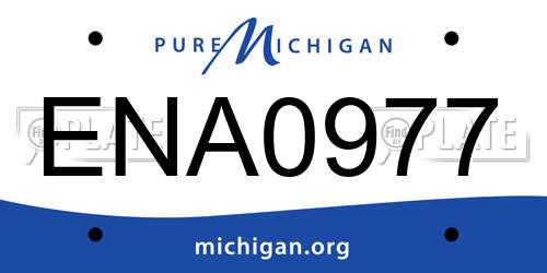 ENA0977 Michigan License Plate