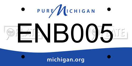 ENB005 Michigan License Plate